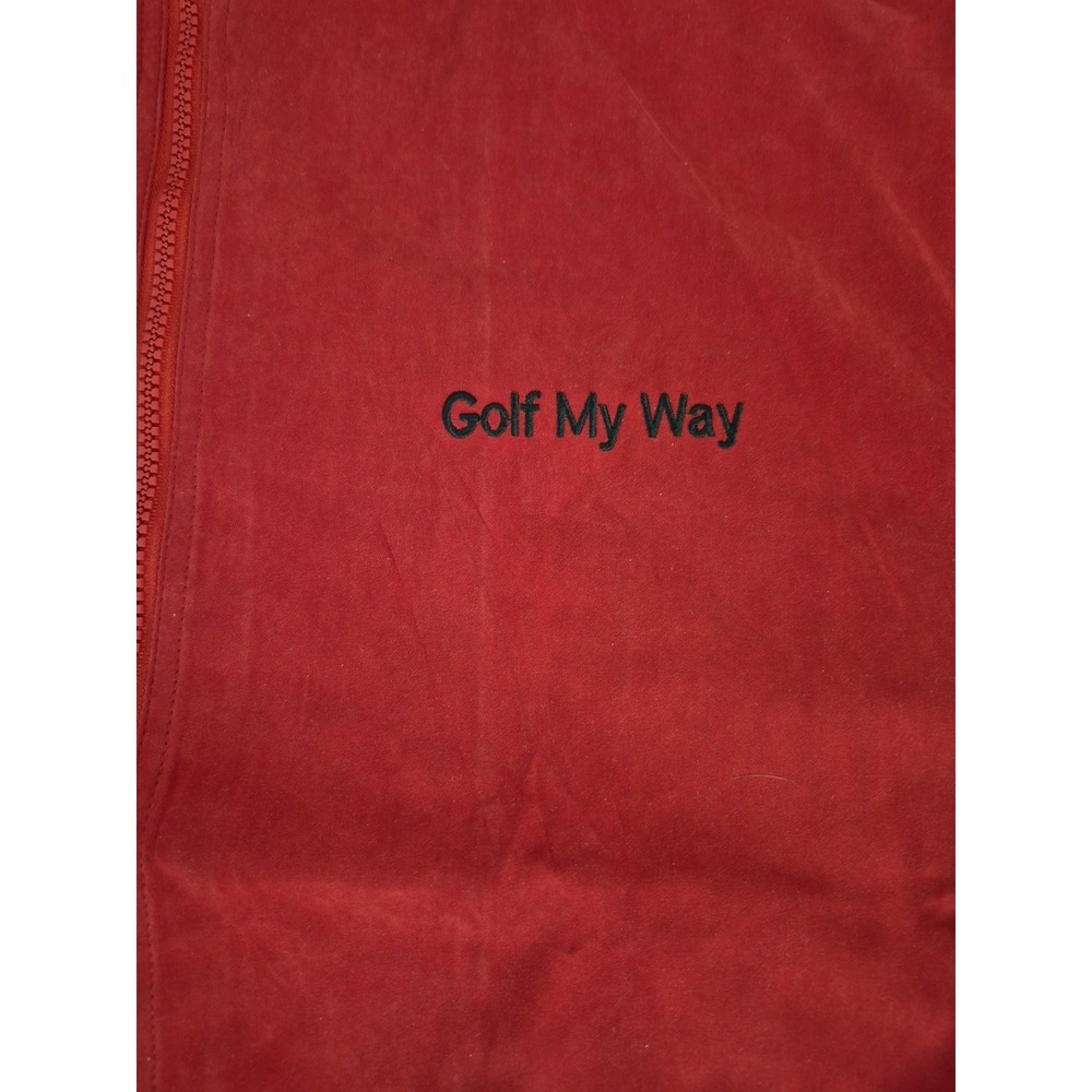 Monterey club Jacket Mens XL Red Golf My Way Long Sleeve Full Zip NEW - Picture 4 of 11